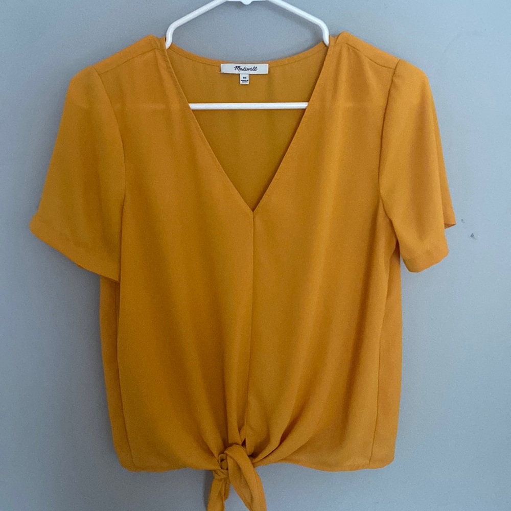Madewell XS tie front shirt